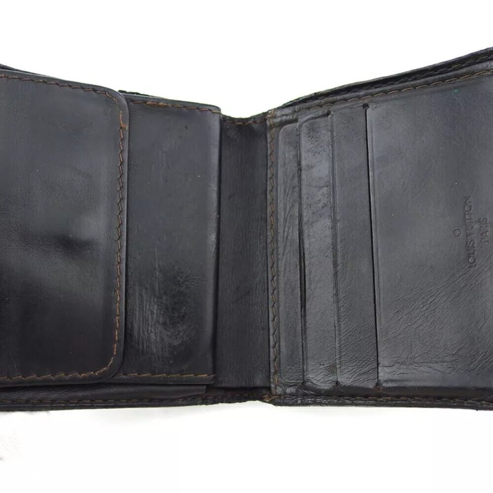 Louis Vuitton Two Folded Wallet Utah Uta Leather Authentic Used T19733 - Picture 6 of 10